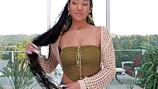 Pretty face Tia makes debut on a big dick Porn Video