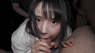 HER FIRST GANGBANG - 3 Guys Taking Turns On Japanese Slut Porn Video