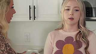 Petite teen facesitting lesbian stepmom Porn Video