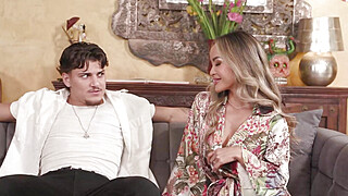 Milf rides stepson while husband is out Porn Video