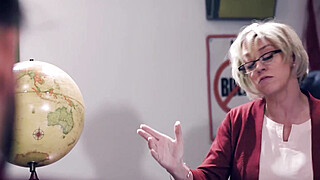 4 college boys team up against teacher Porn Video