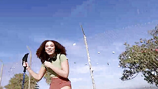 Phat booty ebony picking up a dick on a hiking trip Porn Video