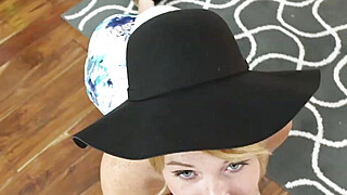 Petite blonde cutie spreads on sofa for my hard dick Porn Video