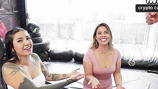 Our trainer's manmeat is hefty and he pummels us hard. Julianna Rose, the... Porn Video