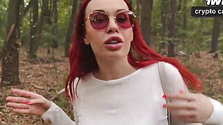 Step mom and stepson share tent in forest, fever up with super hot hand job... Porn Video