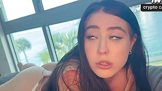 Hot Russian woman forgets panties, prepped for XXX oral pleasure and... Porn Video