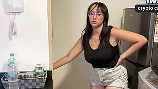 Found cleaning chick stroking on sofa - hottest XXX porn! Porn Video