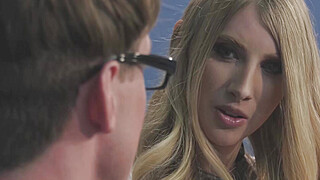 Shemale coed helps classmate with boner Porn Video