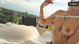 Colombian tart Nath G pounds me in public jacuzzi! Best XXX! Porn Video