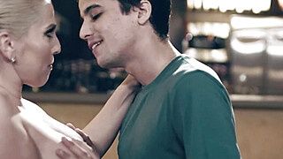 Stepmom accidently touches stepsons cock Porn Video