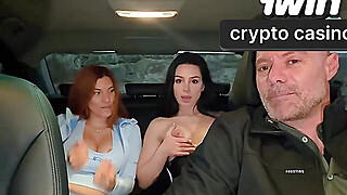 Two mates pay a real Uber driver with sex. Almendragala Valentinofox Miagreco... Porn Video