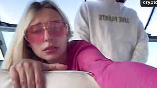 Boat smash with captain, real couple homemade. Spontaneous sex, standing doggy. Porn Video