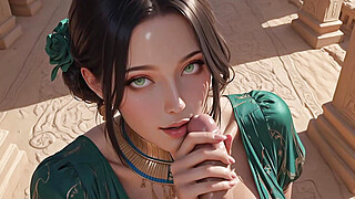 Emerald-eyed goddess is pounded among dunes while thick cum coats her pretty... Porn Video