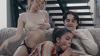 Teen and her bf fucking their milf tutor Porn Video