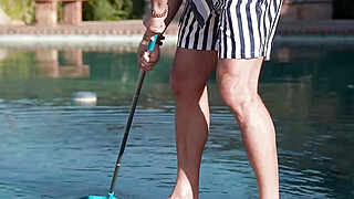 Pool Guy Gets Dirt on Ebony Princess Porn Video
