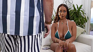 Pool Guy Gets Dirt on Ebony Princess Porn Video
