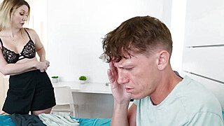 Caught Jerking Gets Anal Reward from Busty Cougar Porn Video