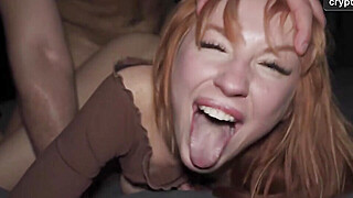 Rough and subordinated redhead gasps on yam-sized dick, popshot and loud... Porn Video