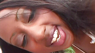 Two Ebony Babes in Hot Threesome with Blowjob and Anal Porn Video