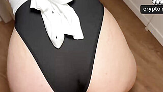 Behind her, a nasty stud surprises the cleaning female with a stunning... Porn Video