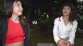 Amateur threesome in the park with a obedient beauty. Big Boobs Porn Video