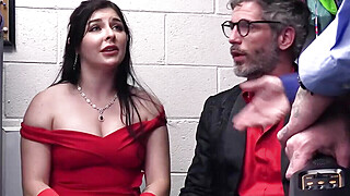 Curvy Casino Thief Gang Banged by Four Cocks Porn Video
