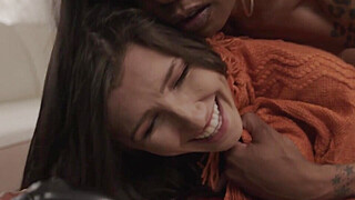 TS Ebony not impressed by boyfriens cock Porn Video