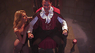 Dracula fucks his victims after biting their neck Porn Video