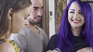 Redhead chick and shaven guys have fun Big Boobs Porn Video