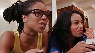 Two big-boobed ebony nerds love gonzo interracial Big Boobs Porn Video
