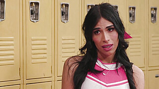 Detention supervisor fucks slut TS cheerleader Porn Video