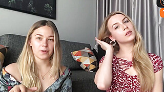 Two inexperienced towheaded ladies play with fucktoys while gobbling each... Big Boobs Porn Video