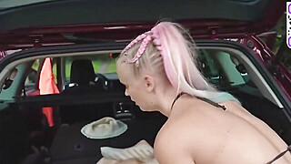 POV ash-blonde Domme with ginormous mounds getting poked from the rear deep... Porn Video