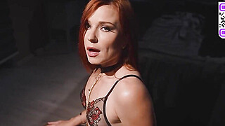Hot redhead gets hard-core doggystyle from 2 ginormous cocks Big Boobs Porn Video