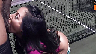 Busty dark-hued haired milf shows off her huge bra-stuffers in a rosy shirt Big Boobs Porn Video