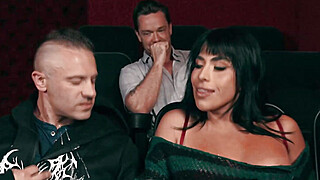 Trans babe wants to fuck in a theater Big Boobs Porn Video
