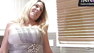 Black man with glasses and blondie nymph having joy on a bed in their living... Porn Video