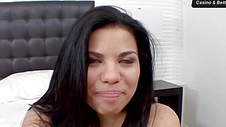 Hardcore dark-haired latina gets a sloppy creampie while riding cock Big Boobs Porn Video