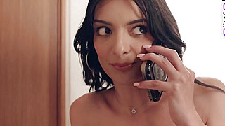 Shy dark-haired gets doggystyle from yam-sized salami and loves his facial Big Boobs Porn Video