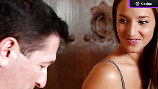 Brunette gives a steamy deep throat on massage table Big Boobs Porn Video