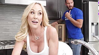Naked brunette cougar flashes off her hefty breasts and asks for a facial Big Boobs Porn Video