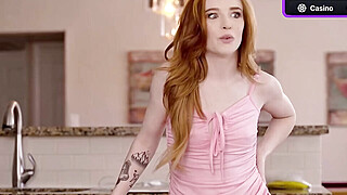 Tattooed redhead gives her stepbrother a gargle blowjob Big Boobs Porn Video