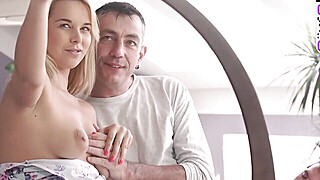 Middle aged guy eats blondie with gash licking Big Boobs Porn Video