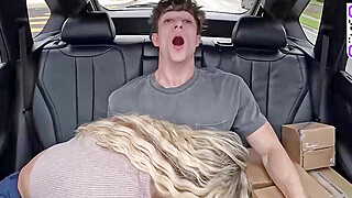A blonde mummy joins a threesome Big Boobs Porn Video