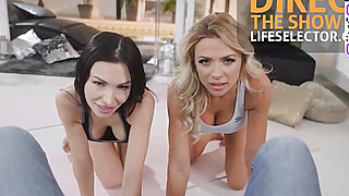 Busty blondie lady with yam-sized tits enjoys her time alone in a living room Big Boobs Porn Video