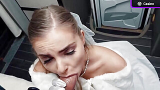 Cheating light-haired bride in white lace underwear joins gang-bang inside a... Big Boobs Porn Video