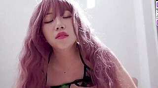 Asian nymph with diminutive fun bags loves a steamy oral pleasure and deep... Big Boobs Porn Video