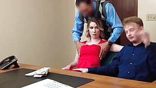 Kinky Wifes Spit Roast in the Principals Office Big Boobs Porn Video