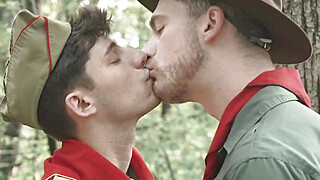Horny Scout gays in Forest Threesome Action Big Boobs Porn Video