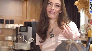 Tattooed Man Watches Young Woman Lift Her Shirt Big Boobs Porn Video